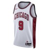 Dres Chicago Bulls Nikola Vucevic 9 Nike 2022-23 City Edition Bijela Swingman
